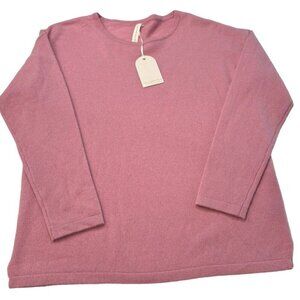 Van Winkle & Co Size Medium 100% Cashmere Sweater Blush Pink NWT $138